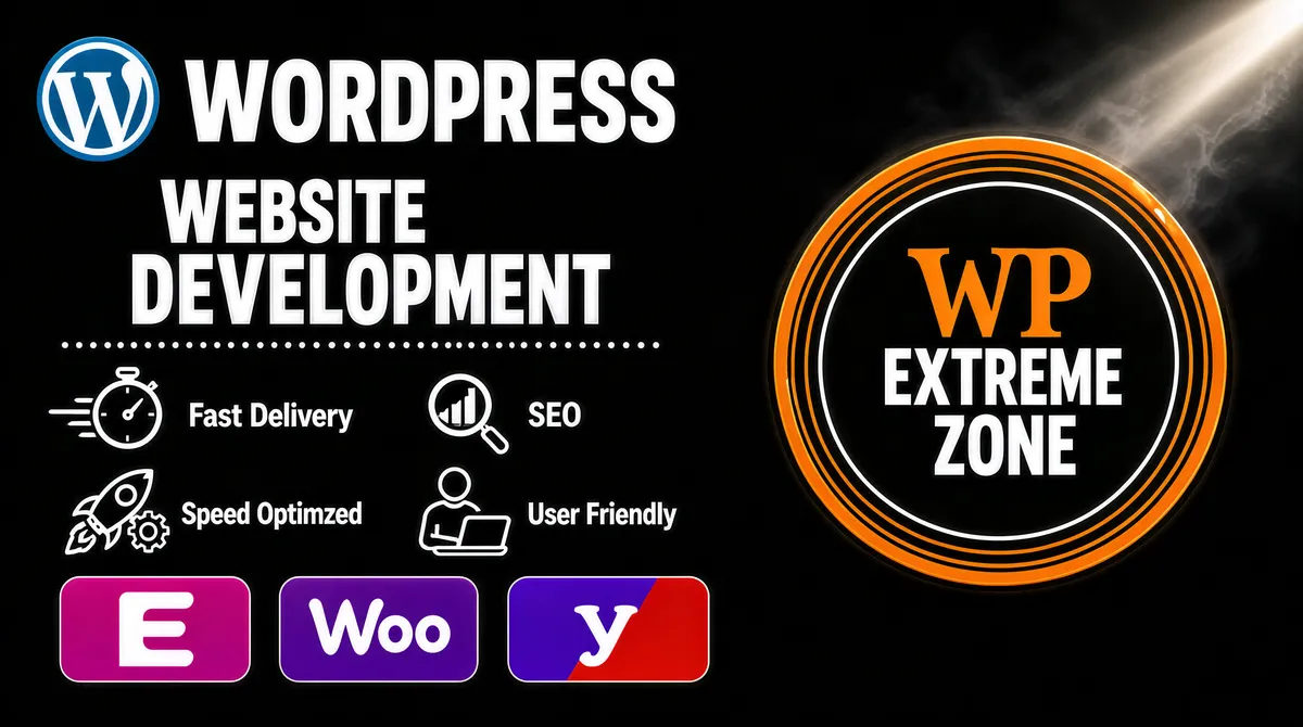 Dark Minimal WordPress Development Gig Banner