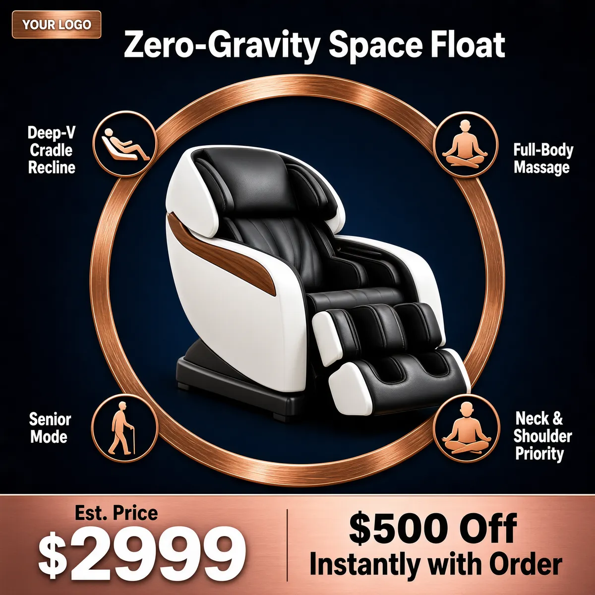 Zero-Gravity Space Float Massage Chair