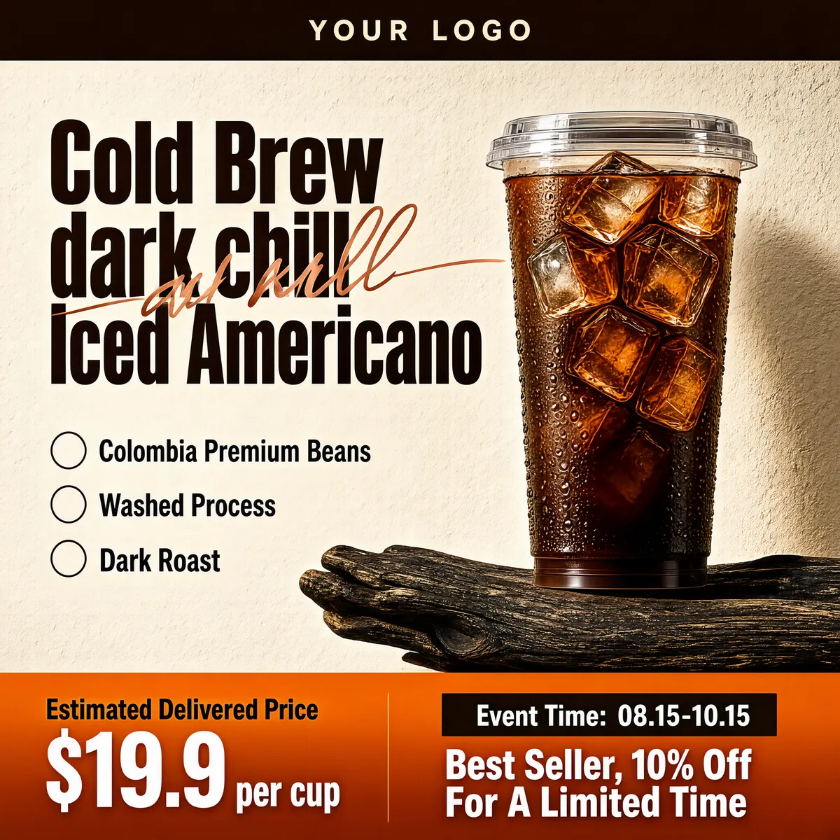 Cold Brew Iced Americano Specialty Coffee Promo
