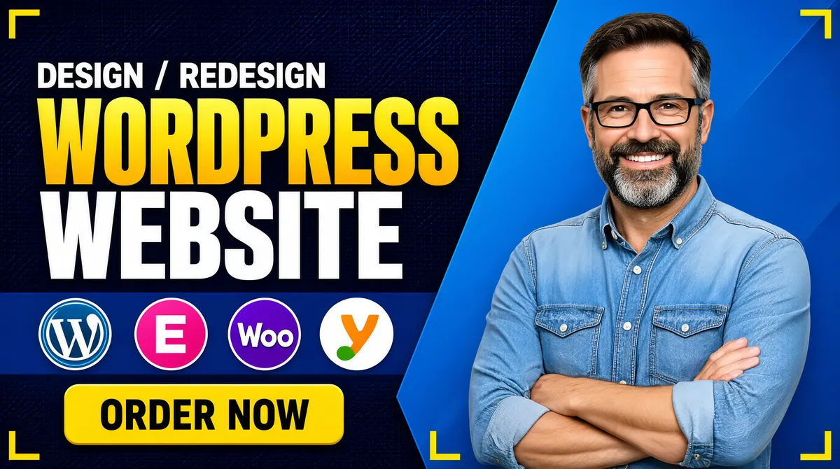 Professional WordPress Design Fiverr Gig Banner