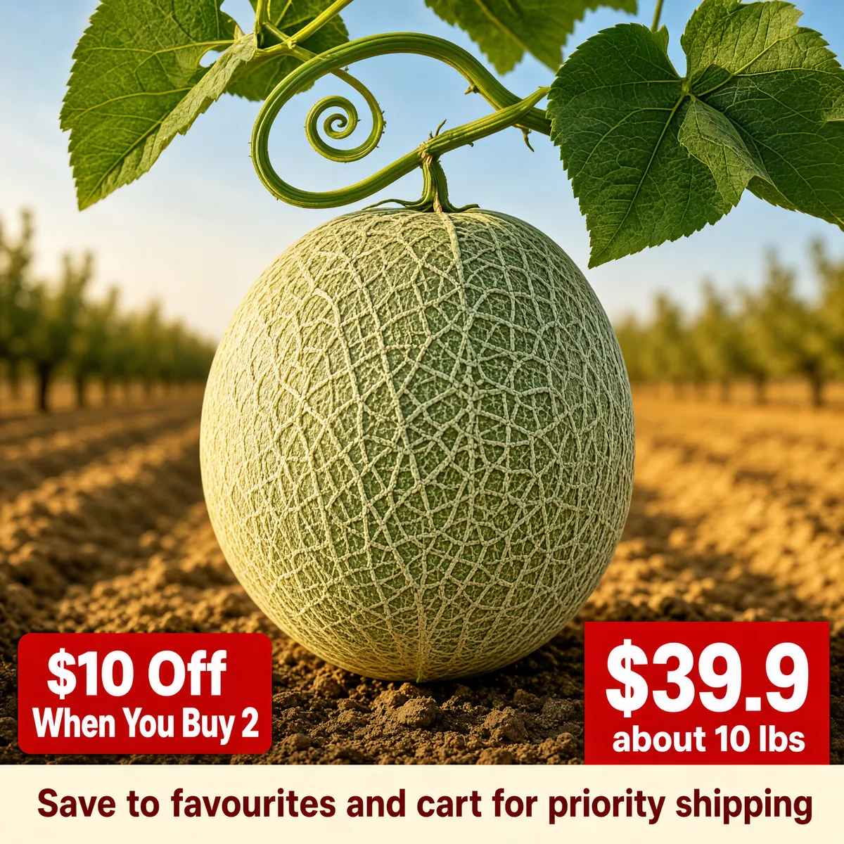 Fresh Hami Melon with Farm-Fresh Charm
