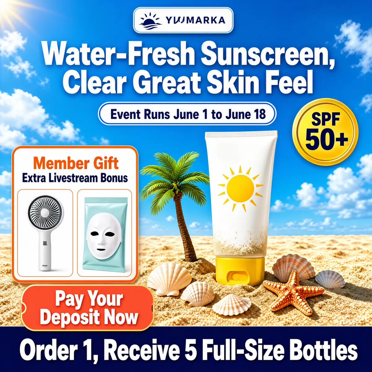 Water-Fresh Sunscreen Summer Beach Product