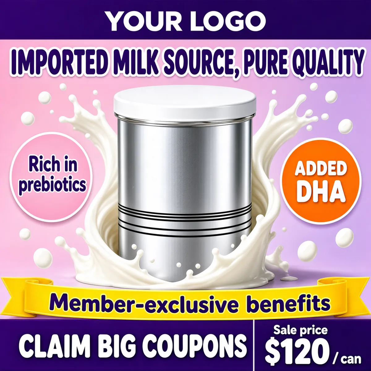 Premium Imported Milk Powder Product Shot