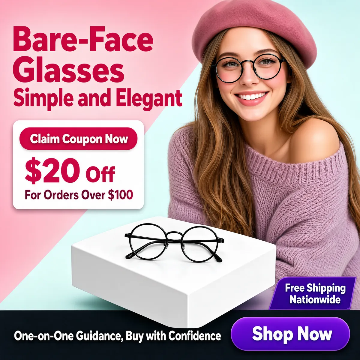 Bare-Face Glasses Boutique Style