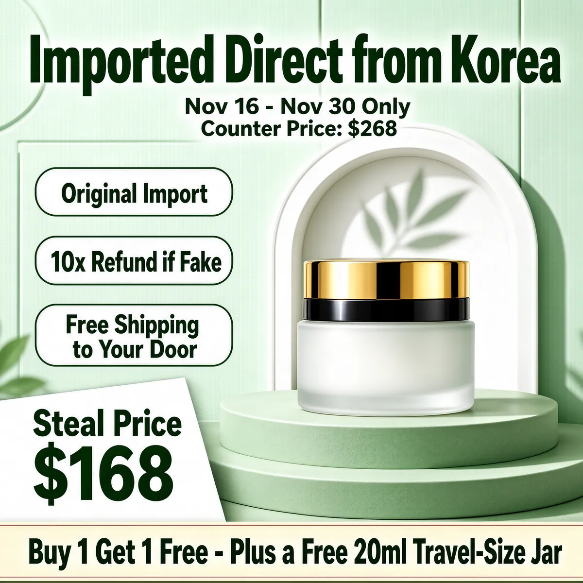 Korean Skincare Cream Promo Product Image