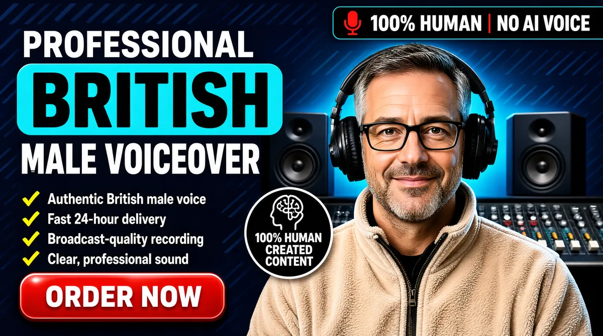 Professional British Male Voiceover Services