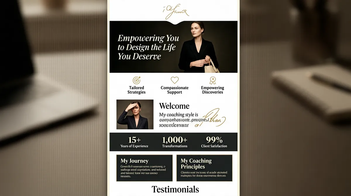 Professional Coaching Portfolio Showcase Banner
