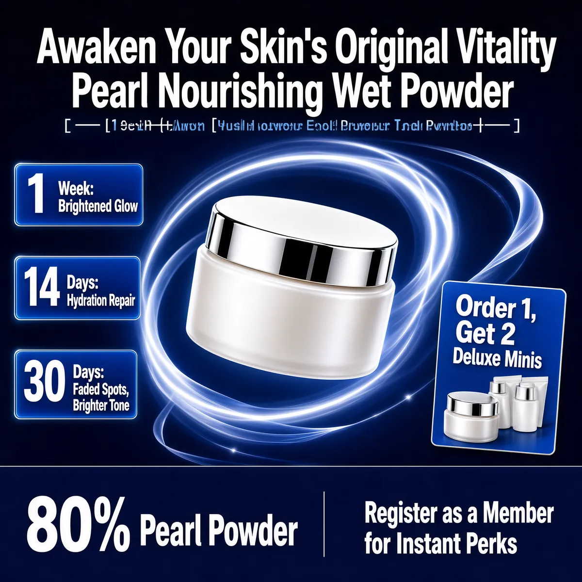 Futuristic Pearl Skincare Poster