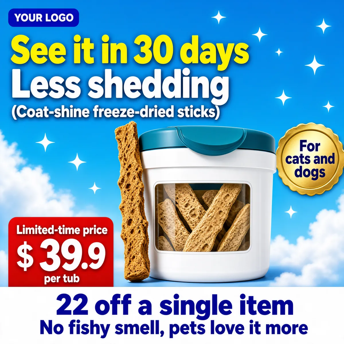 Pet Snack Freeze-Dried Sticks Promo