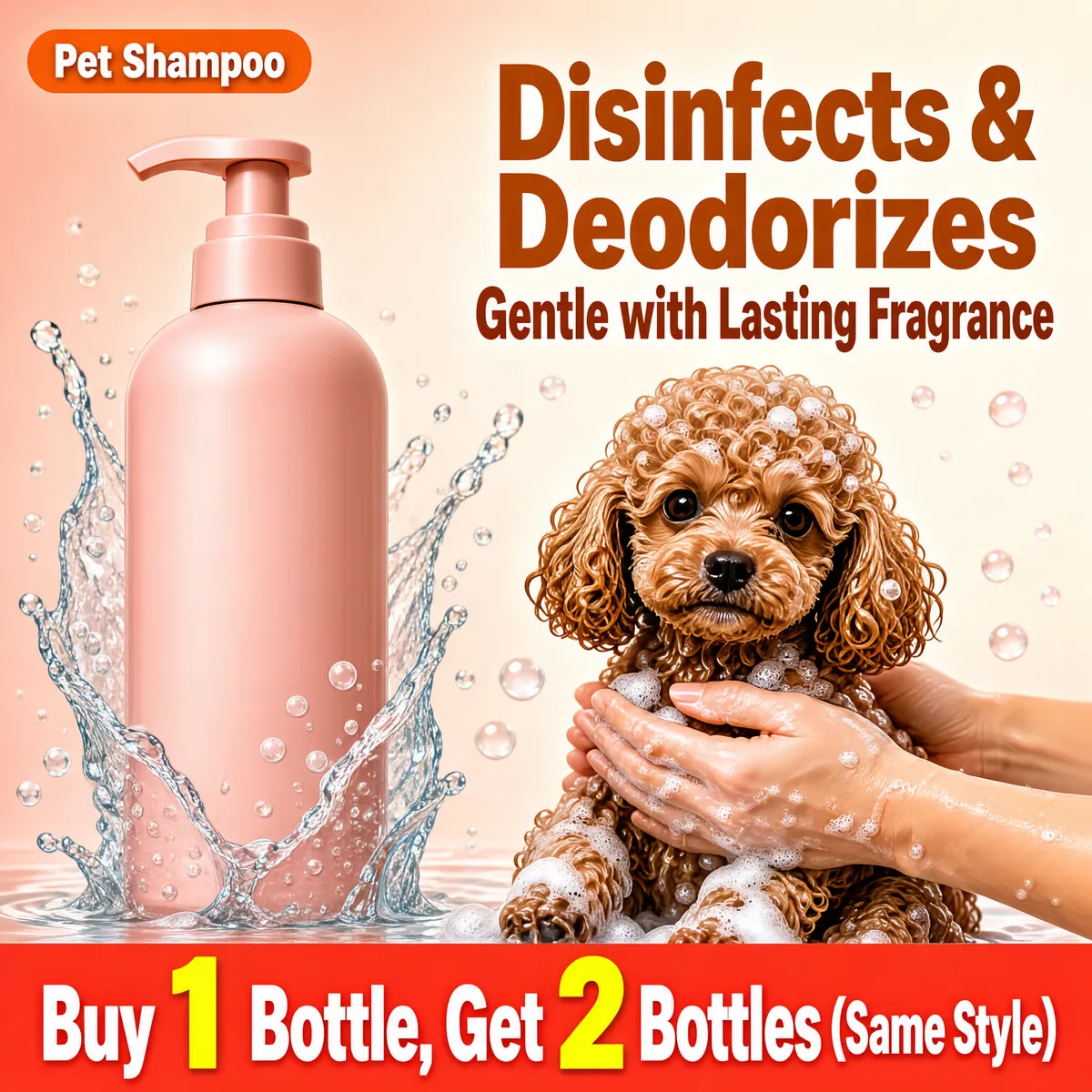Gentle Pet Shampoo Bath Time Promotion