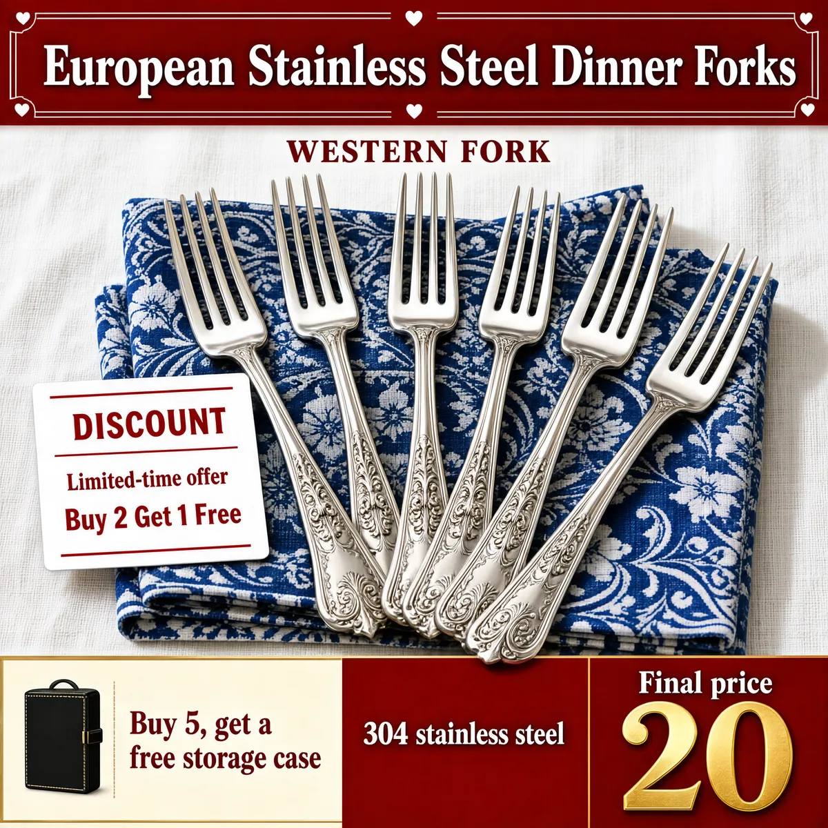 European Silver Dinner Forks Promo