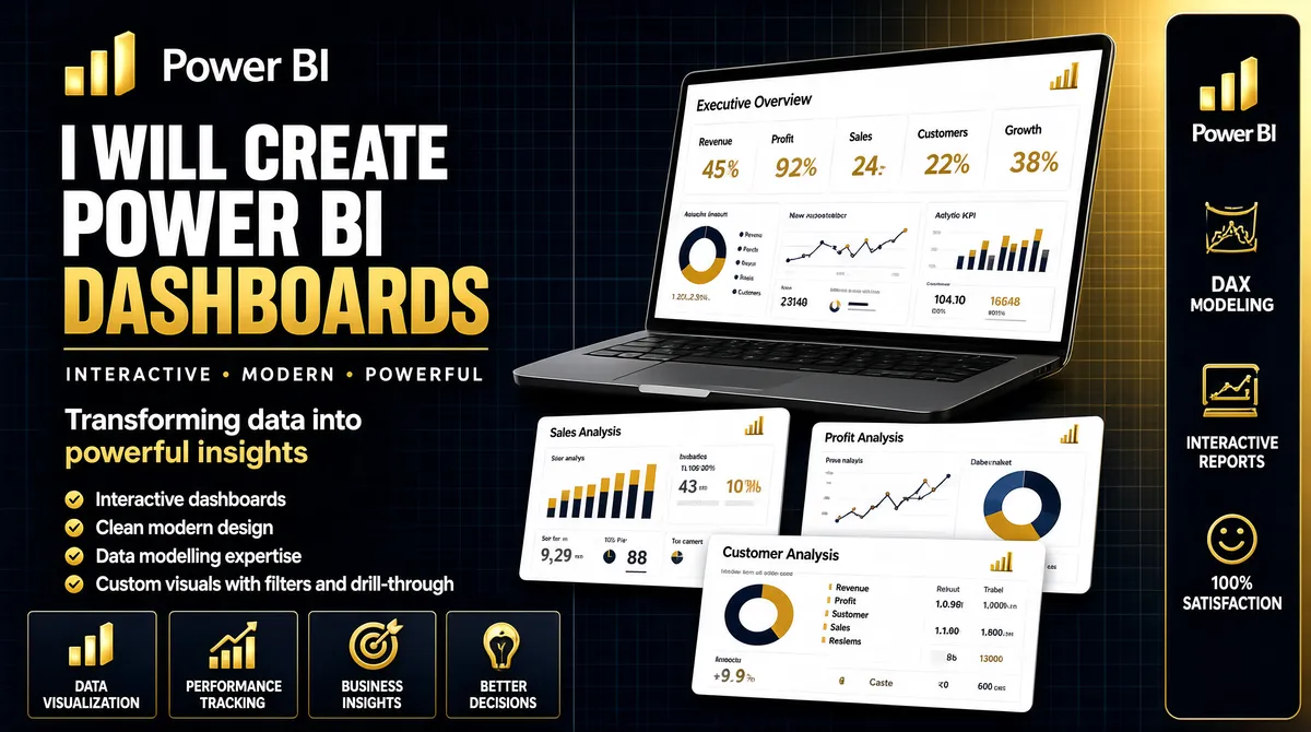 Professional Power BI Dashboard Design Service
