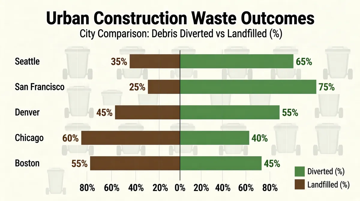 Urban Construction Waste Outcomes City Comparison