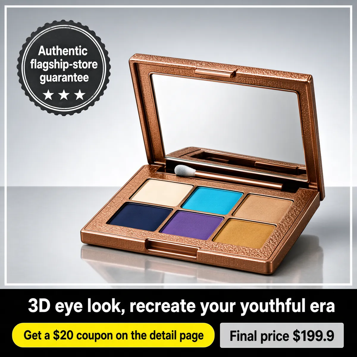 3D Eyeshadow Palette Cosmetics Showcase