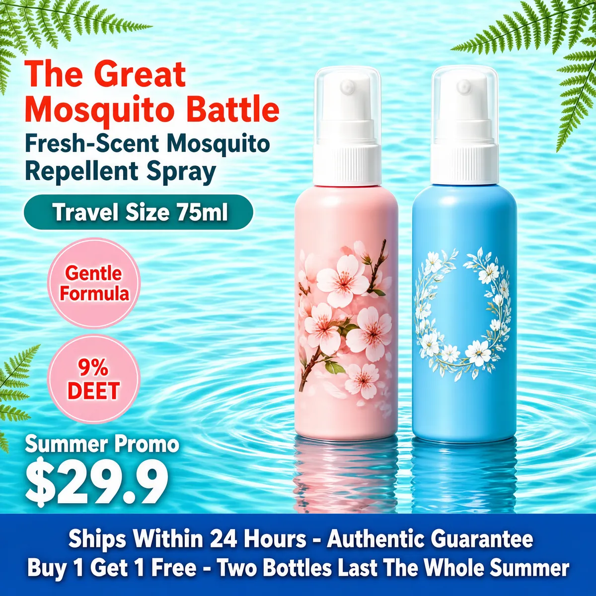 Summer Travel Mosquito Repellent Spray Set