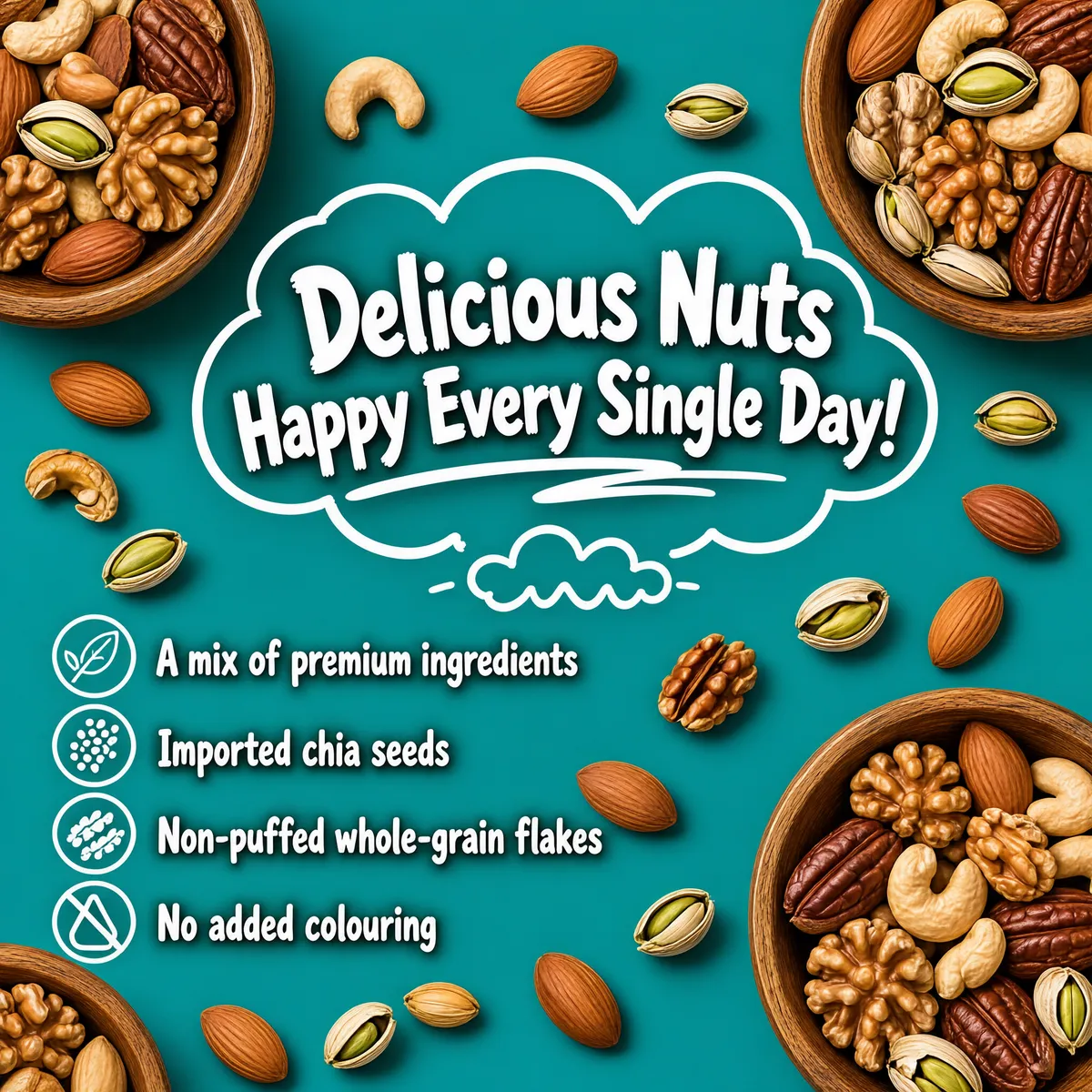 Delicious Nuts Happy Every Day Snack Promo