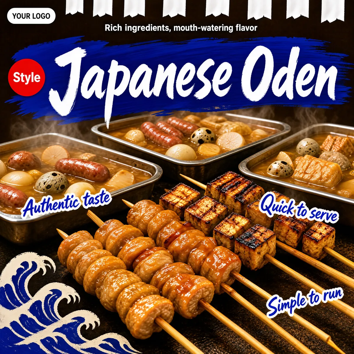 Japanese Oden Street Food Display