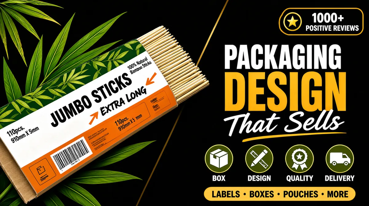 Packaging Design That Sells — Bamboo Sticks Mockup