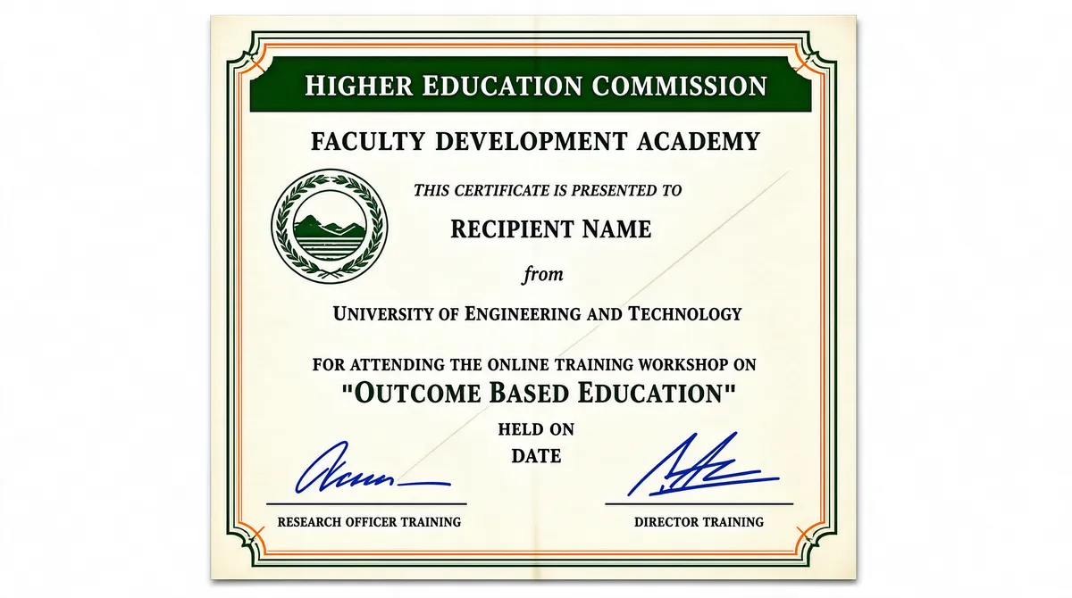 Formal Academic Certificate Document
