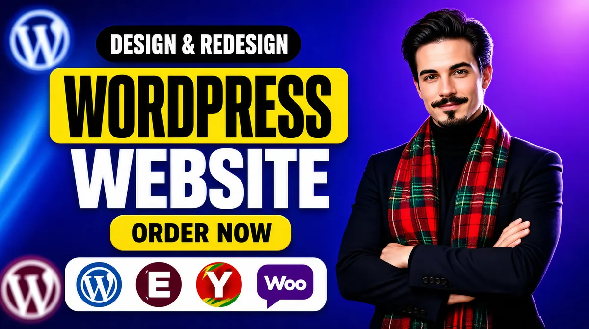 Professional WordPress Web Design Gig Cover