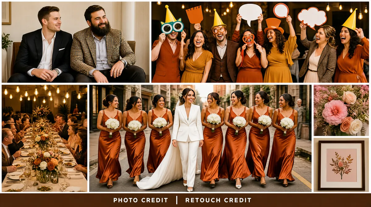 Warm Wedding Photo Collage Gig Cover