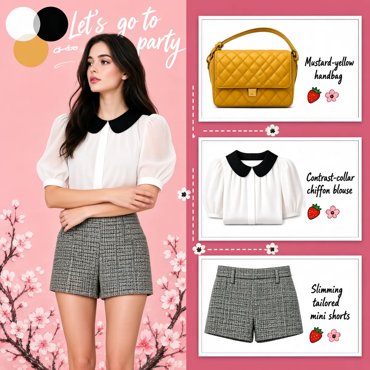 Sweet Cherry Blossom Outfit Mood Board