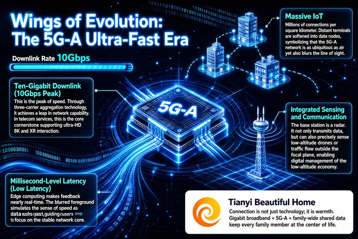 Wings of Evolution 5G-A Ultra-Fast Era Infographic