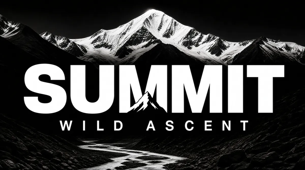 Epic Mountain Gig Cover with Bold Typography
