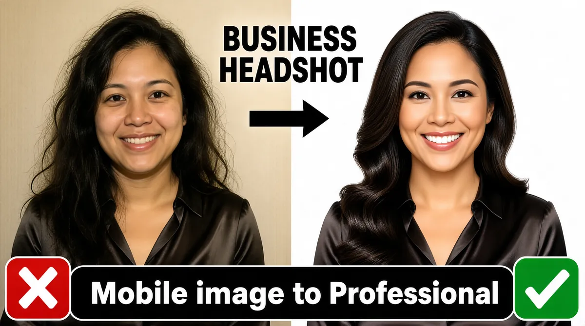 Before and After Professional Headshot Transformation
