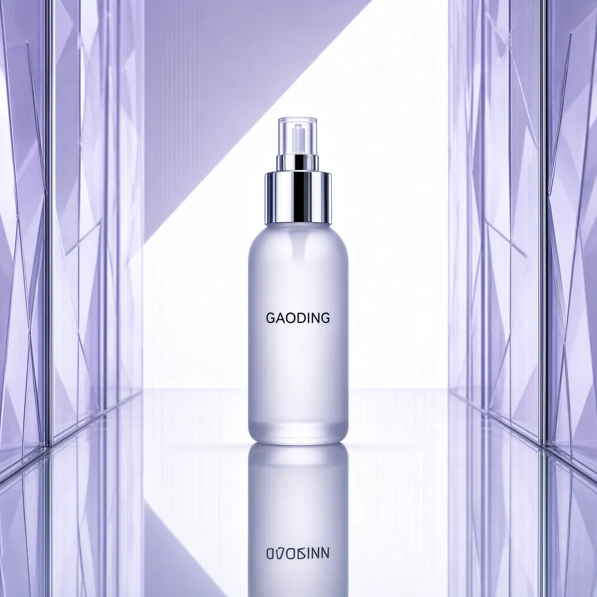 Ethereal Frosted Serum Bottle in Lilac Mirror Studio