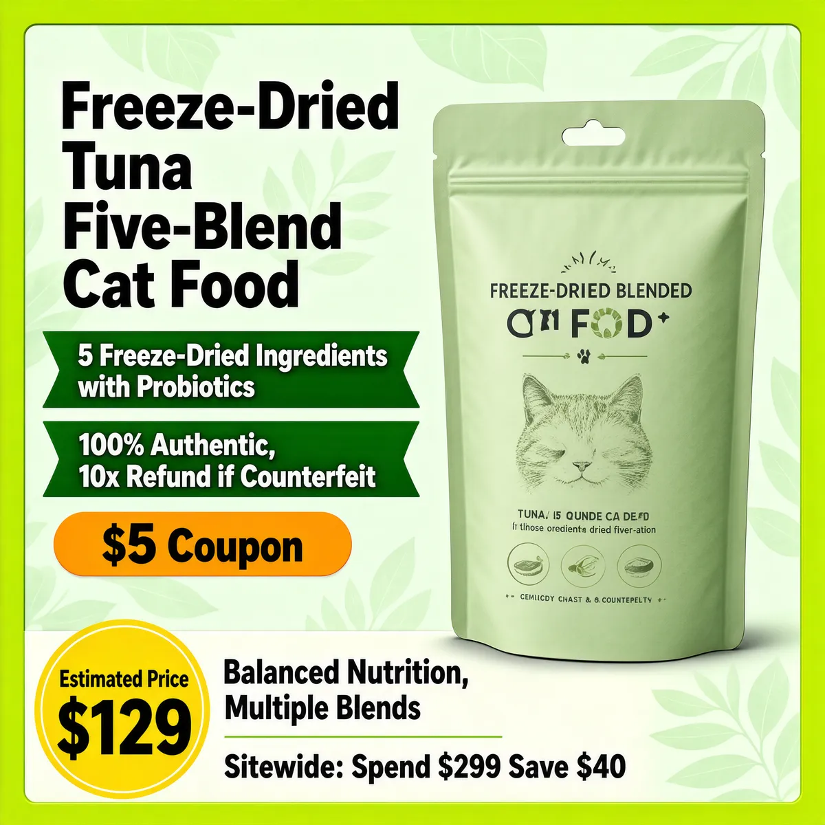 Freeze-Dried Cat Food Product Showcase