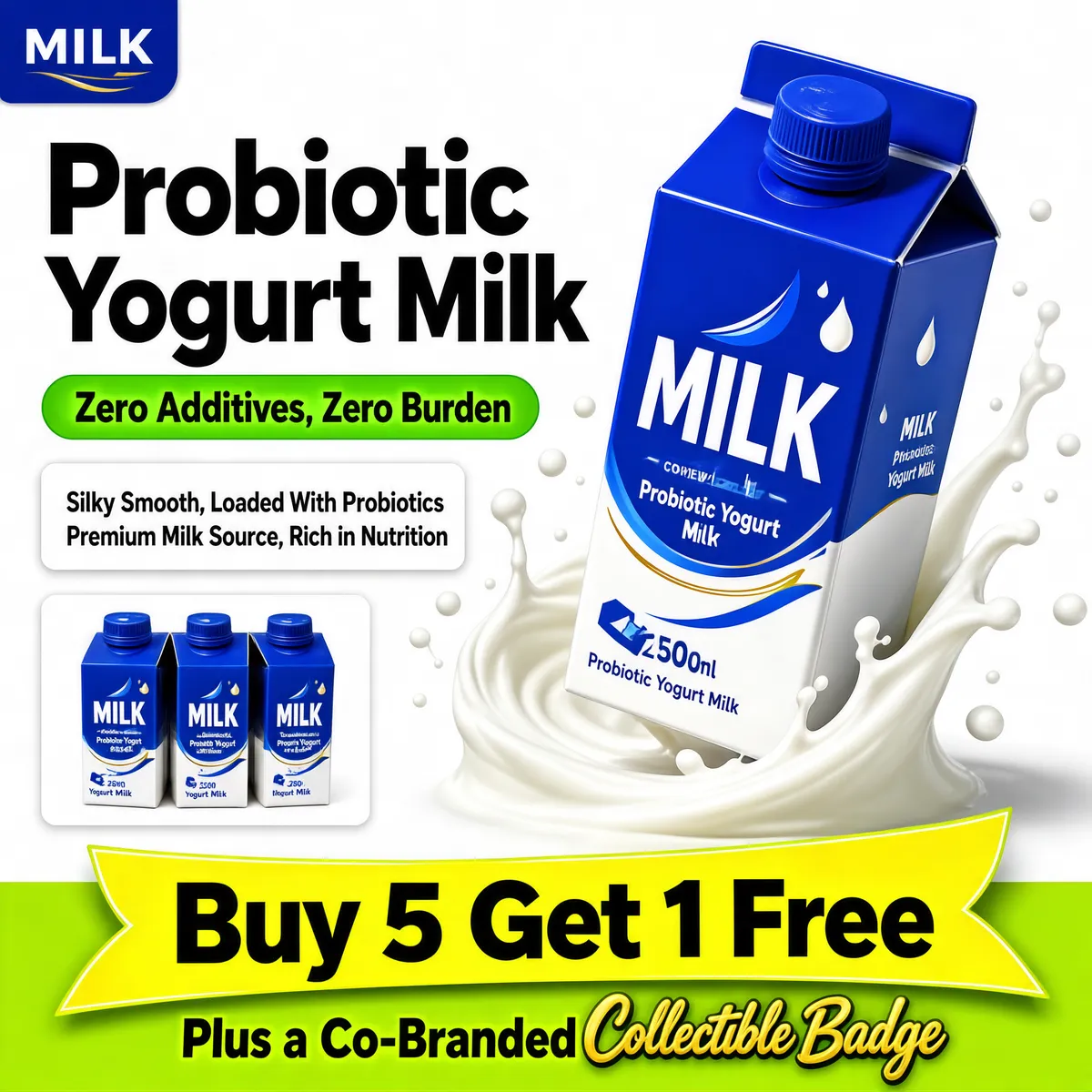 Probiotic Yogurt Milk Splash Promo