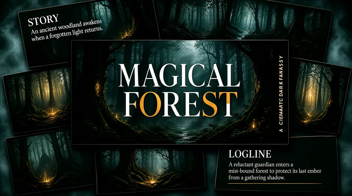 Magical Forest Pitch Deck Collage