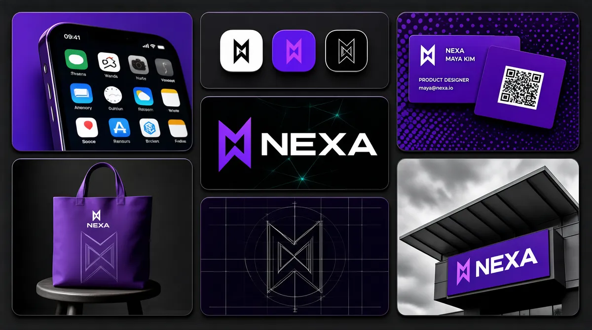 Violet SaaS Brand Identity Mockup Board
