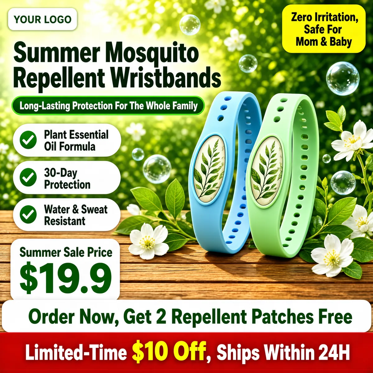 Summer Mosquito Repellent Wristbands