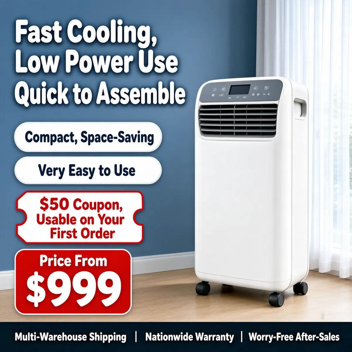 Fast Cooling Portable Air Conditioner