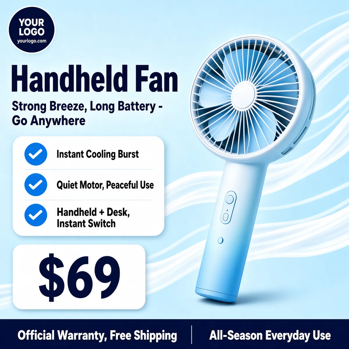 Portable Handheld Fan Summer Promo