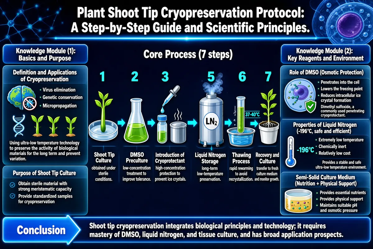Plant Shoot Tip Cryopreservation Protocol