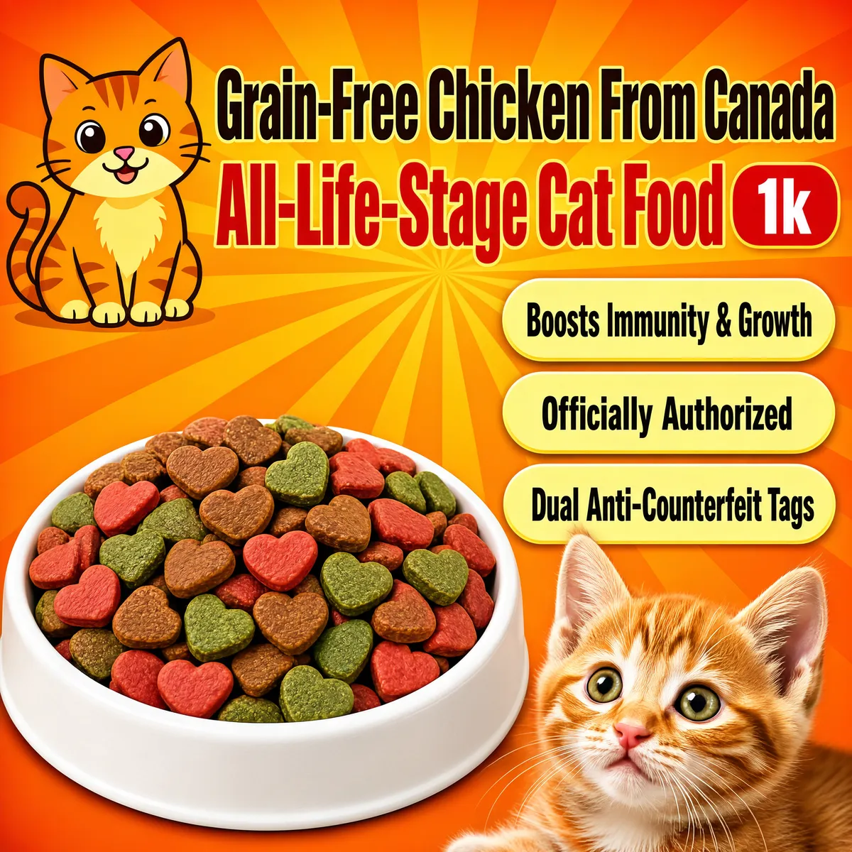 Playful Grain-Free Cat Food Promo