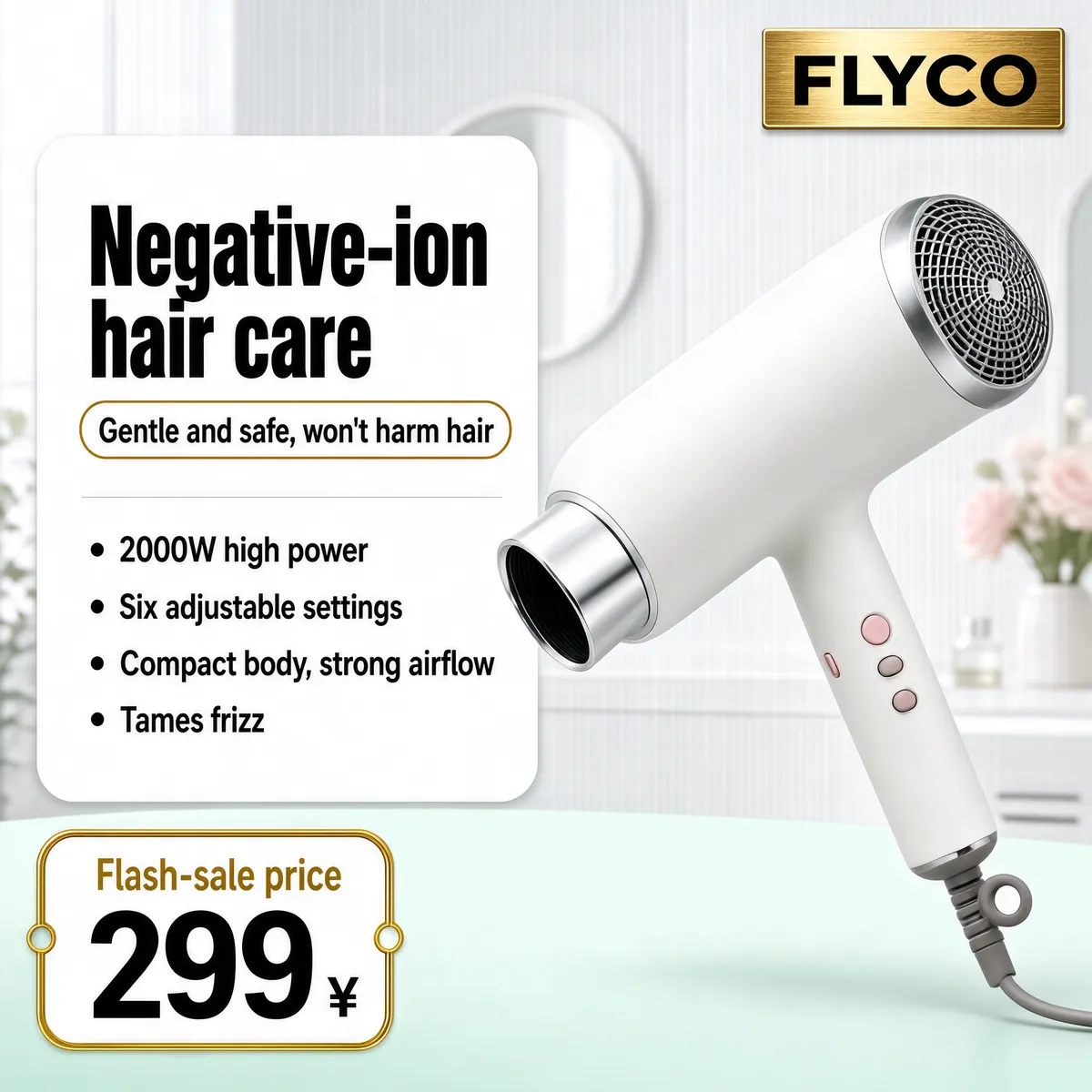 FLYCO Negative-Ion Hair Dryer
