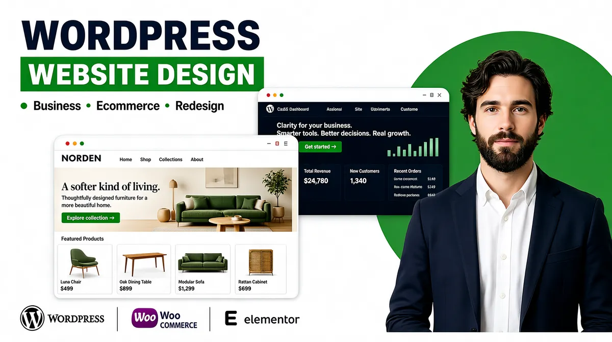 WordPress Website Design Portfolio Banner