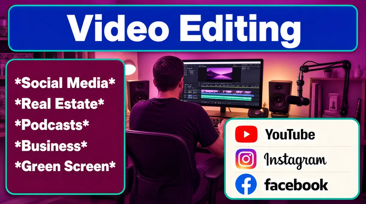 Professional Video Editing Services Gig Cover