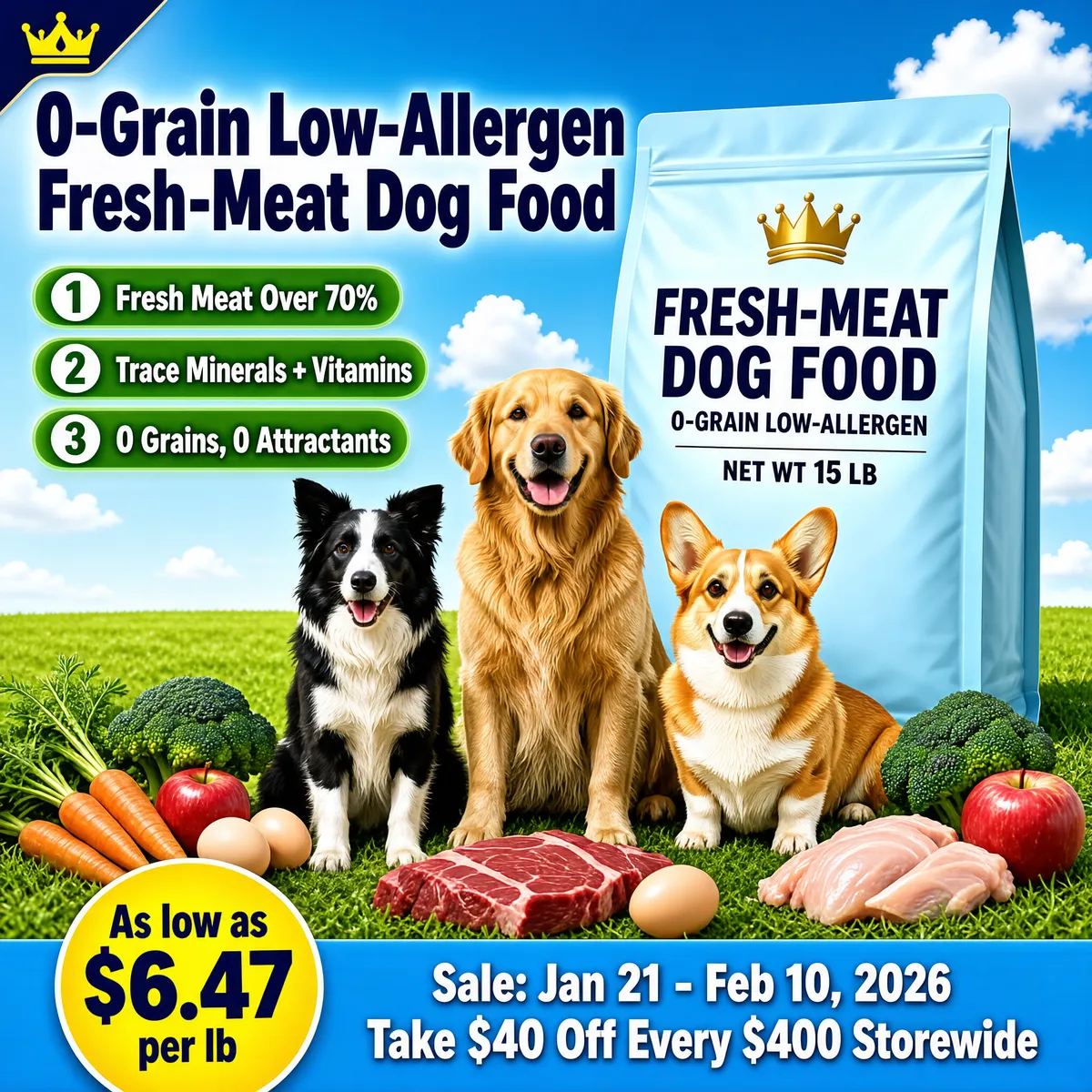 Premium Grain-Free Dog Food Sale