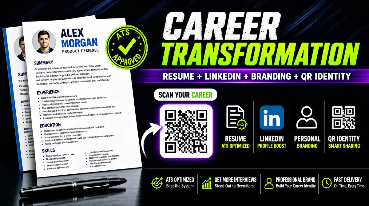 ATS Approved Resume Career Transformation Poster
