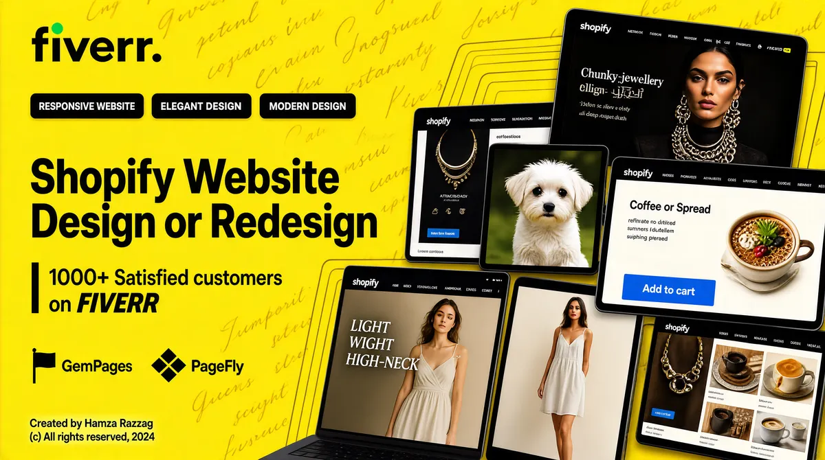 Shopify Website Design Gig Cover