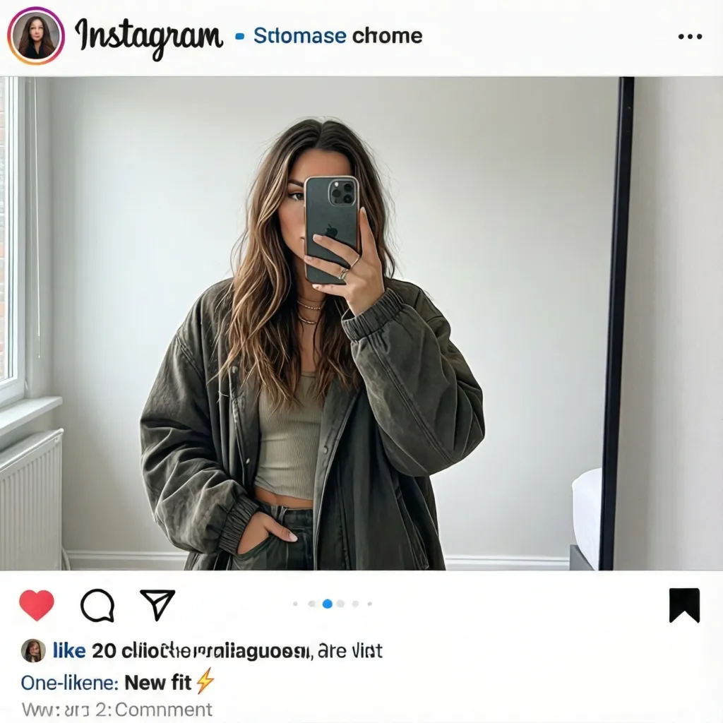 Street Style Mirror Selfie