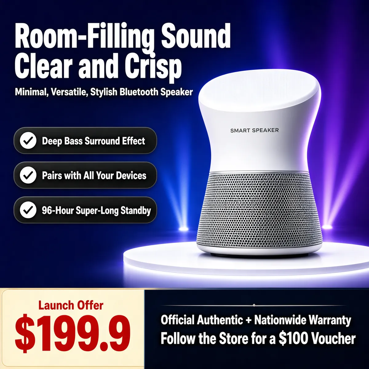 Room-Filling Sound Bluetooth Speaker