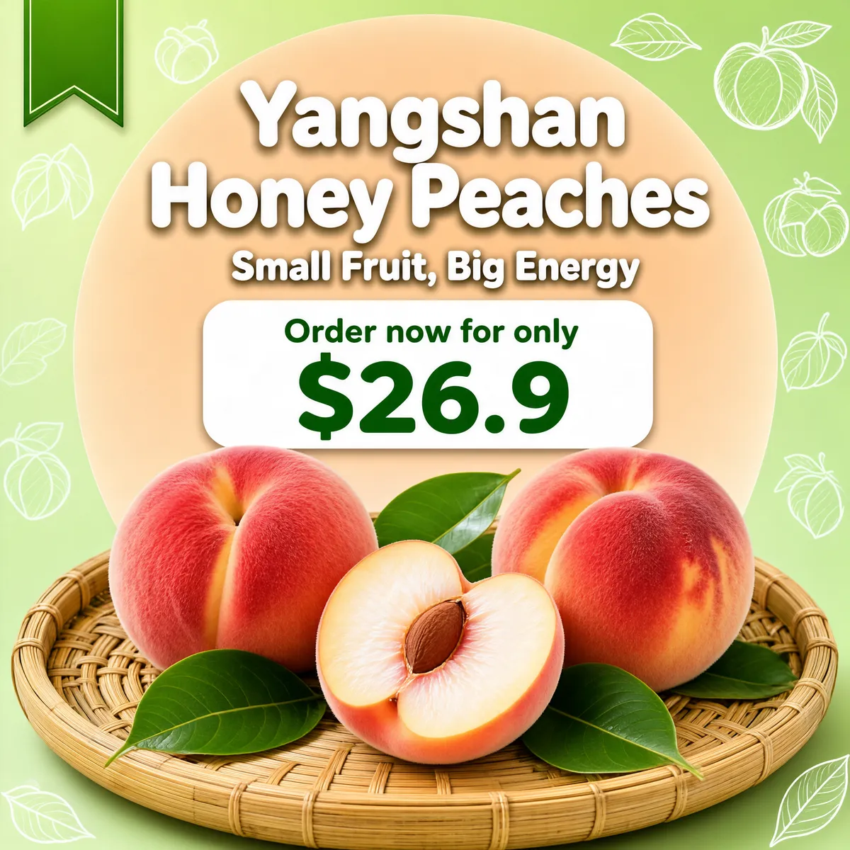 Yangshan Honey Peaches Fresh Fruit Promo