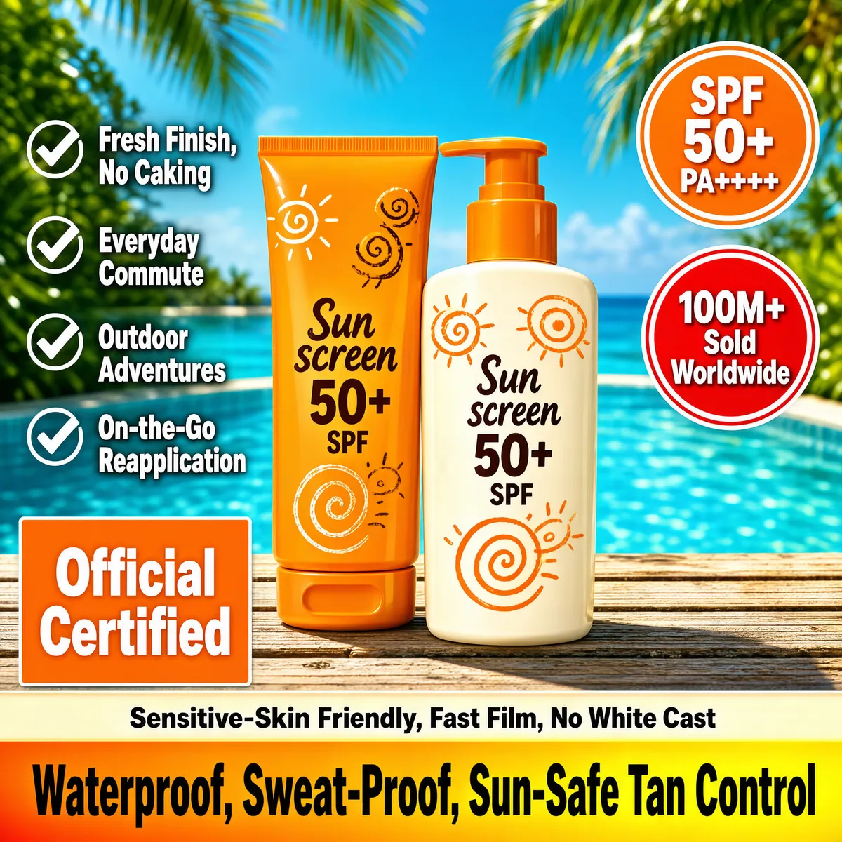 Tropical Sunscreen Product Showcase