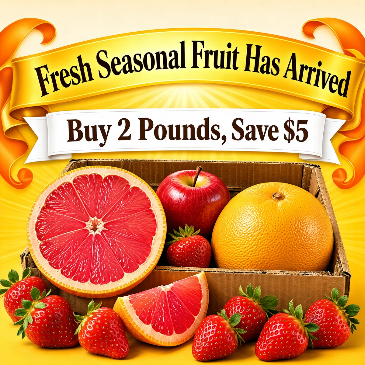 Fresh Seasonal Fruit Market Promo